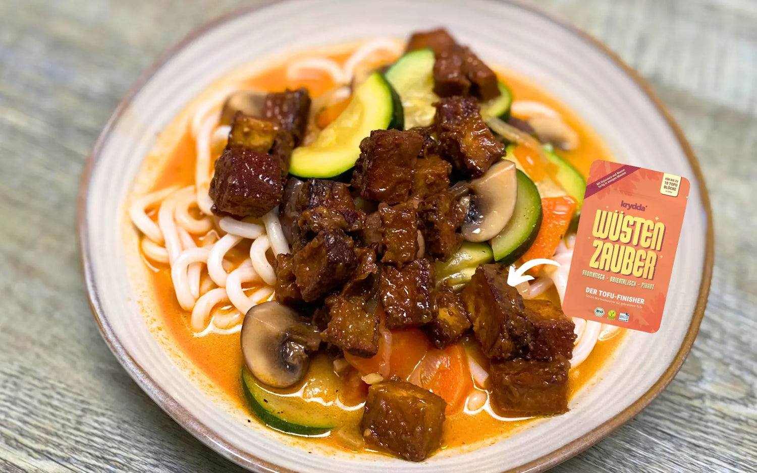 ASIATISCHES CURRY MIT UDON NUDELN UND KRYDDA WÜSTENZAUBER